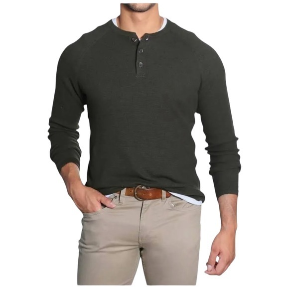 Tailor Vintage Other - NWT Tailor Vintage long sleeve green Henley shirt 0322L/0459XL/0656M